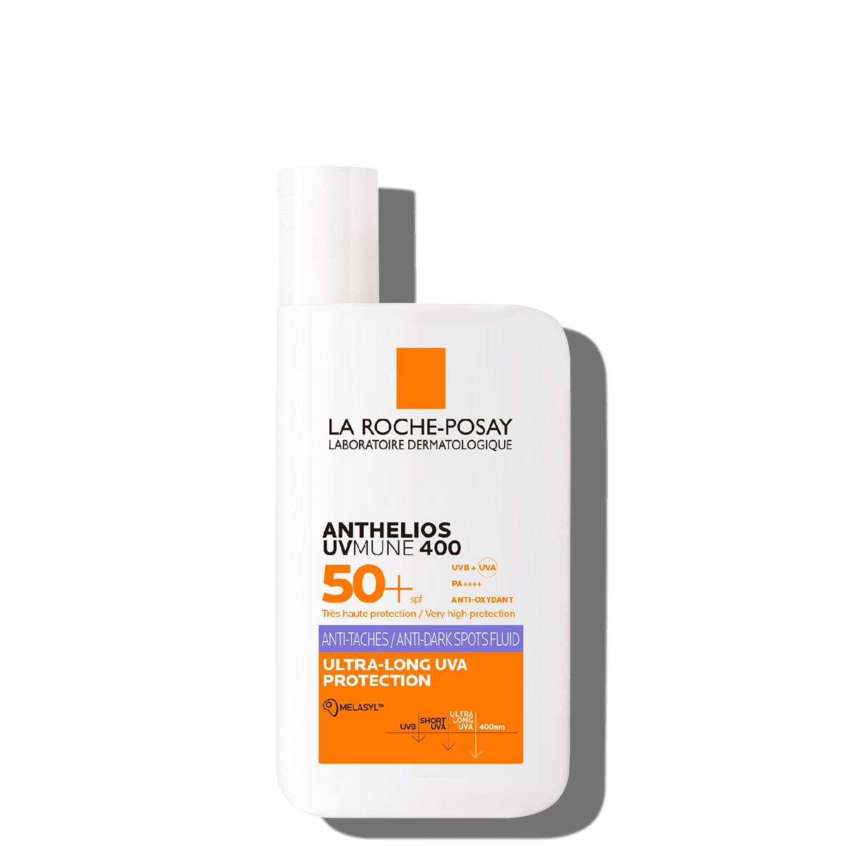 Lekki krem z filtrem 50+ do twarzy z przebarwieniami Anthelios UVMUNE 400 Niewidoczny fluid SPF50.