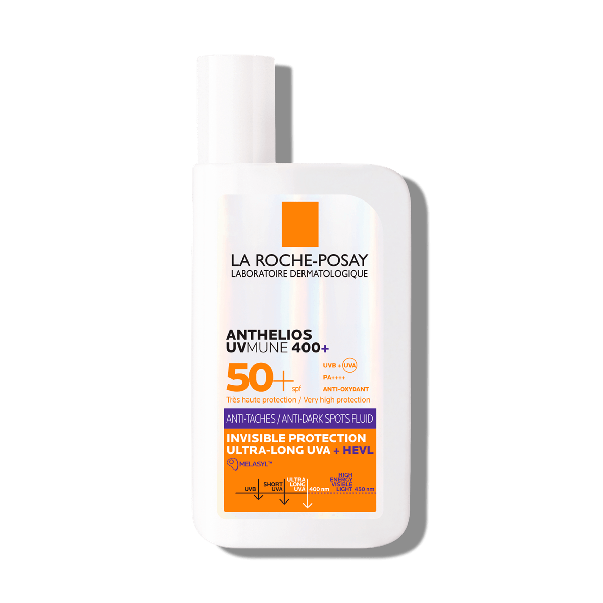 Lekki krem z filtrem 50+ do twarzy z przebarwieniami Anthelios UVMUNE 400 Niewidoczny fluid SPF50.