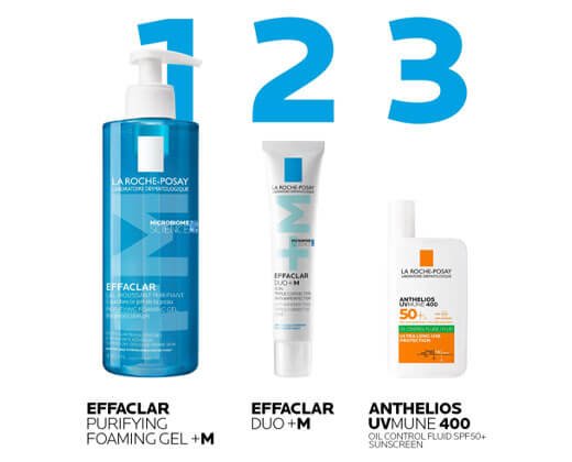 Rutyna pielęgnacyjna na objawy trądziku młodzieńczego - infografika